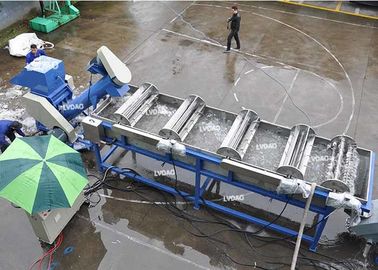 150-200kg / H Dòng giặt nhựa Tùy chỉnh điện áp với băng tải xoắn ốc 7.5kw