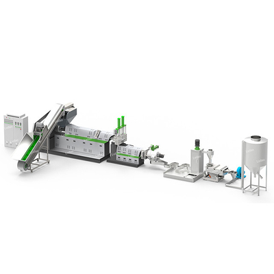 Máy tái chế màng ướt PP PE 250kg / H 160mm